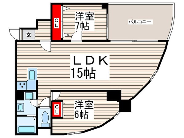 クリスタルタワーの物件間取画像